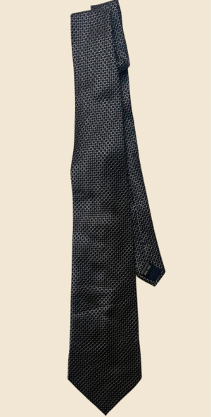 Cravatta Shirtmaker – Fantasia Micro Pois – Fondo Nero – Hand Made